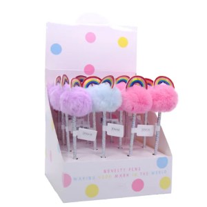 Kids Rainbow Pom-Pom Pen - 22cm