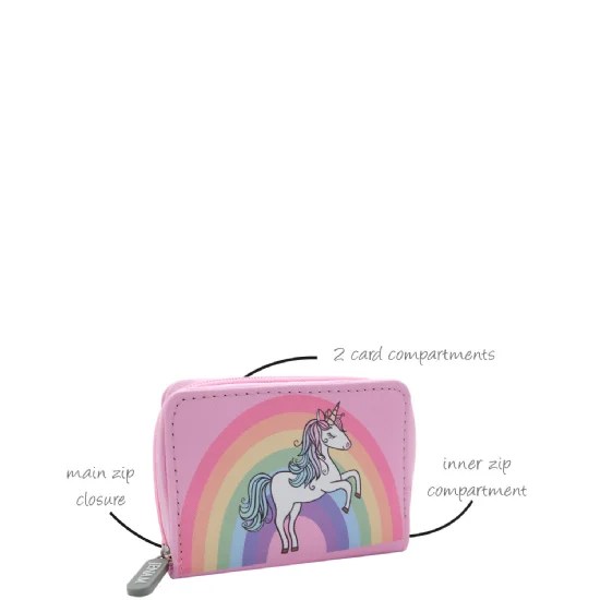 Soft PU Unicorn Wallet - 12.5 x 9cm