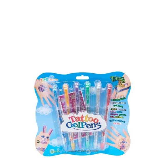Tattoo Gel Pens - 6 Assorted Gel Pens