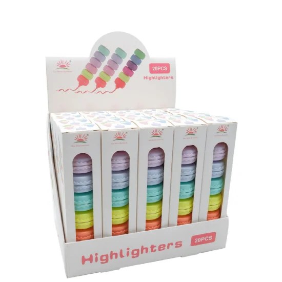 Macaroon Highlighters 6pc - 17cm