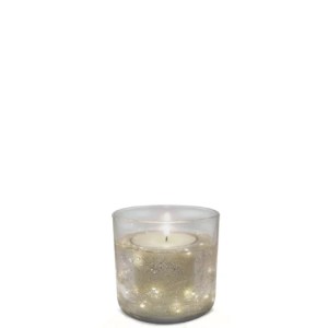 LED Light Up Candle (Silver) - 120g (9 x 10cm)