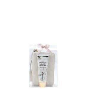 Magnolia Handbag Essentials - 60ml Hand & Nail Cream & Quilt Wallet (14 x 9cm)