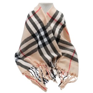 Cosy Pashmina (Camel Tartan) - 72 x 180cm