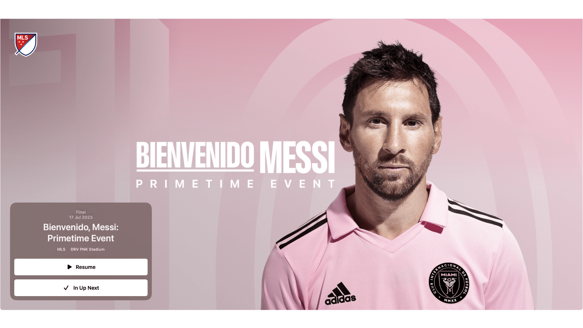 Messi Inter Miami Unveiling event on Apple TV
