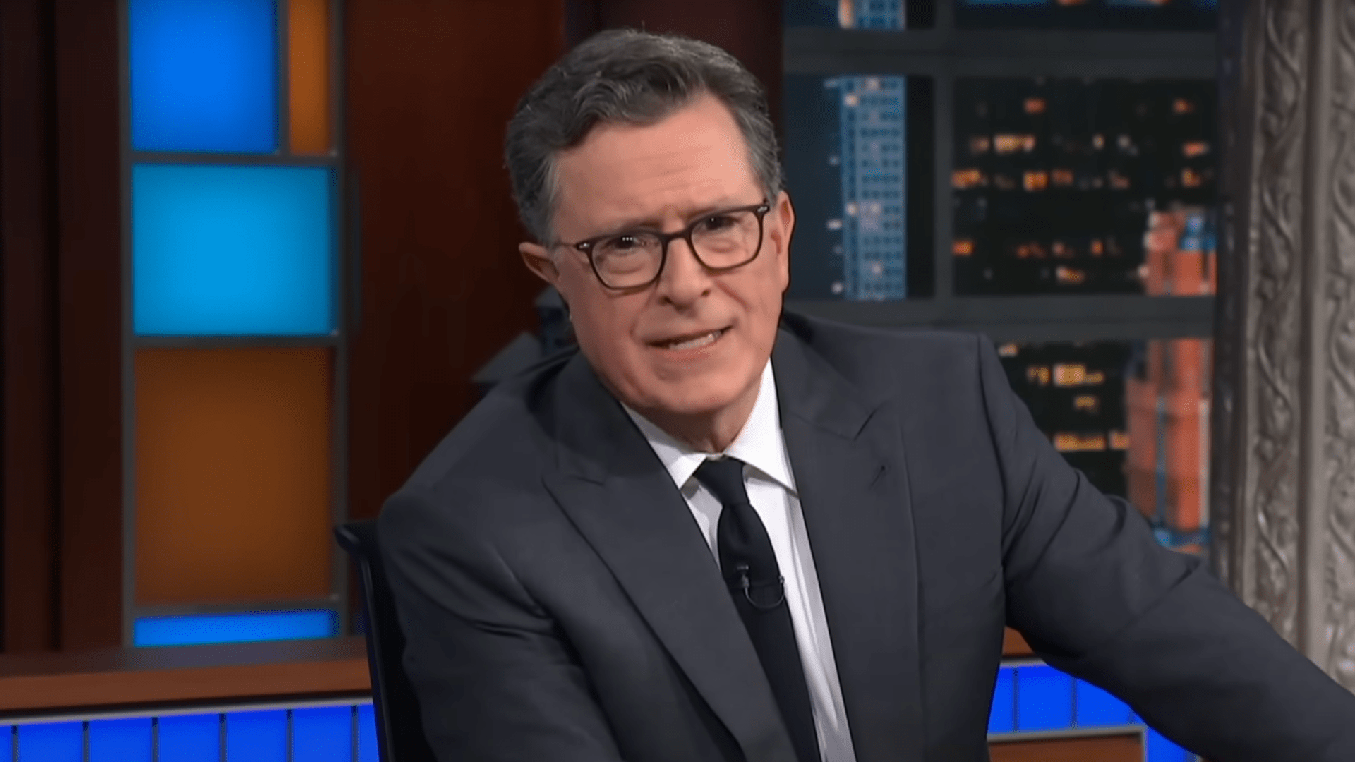 Stephen Colbert presenting Late Night with Stephen Colbert