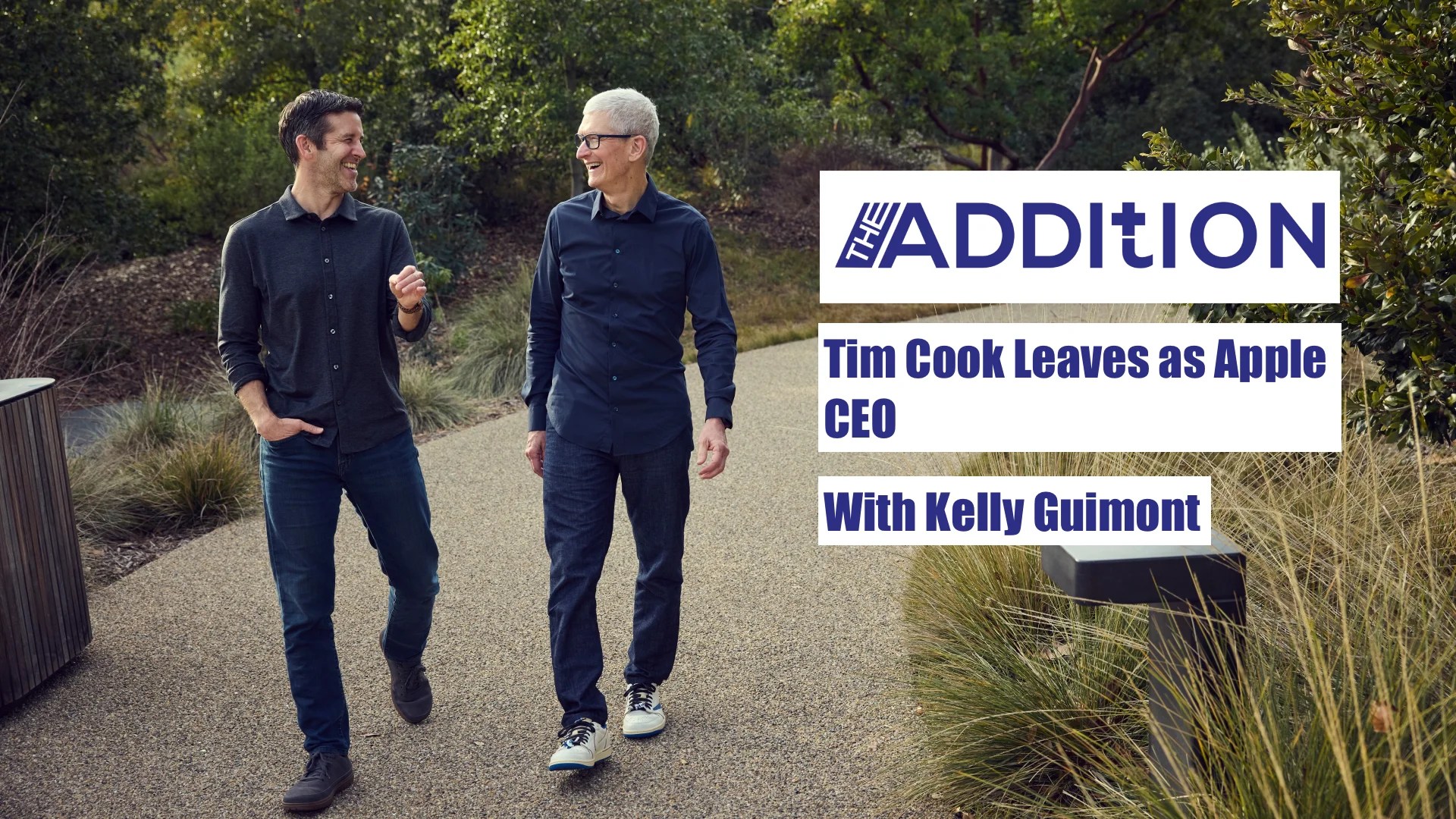 Tim Cook and John Ternus at Apple Park