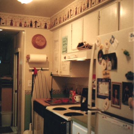 Kitchen Area De-Cluttered, Computer Gone, Refrigerator In It’s Place