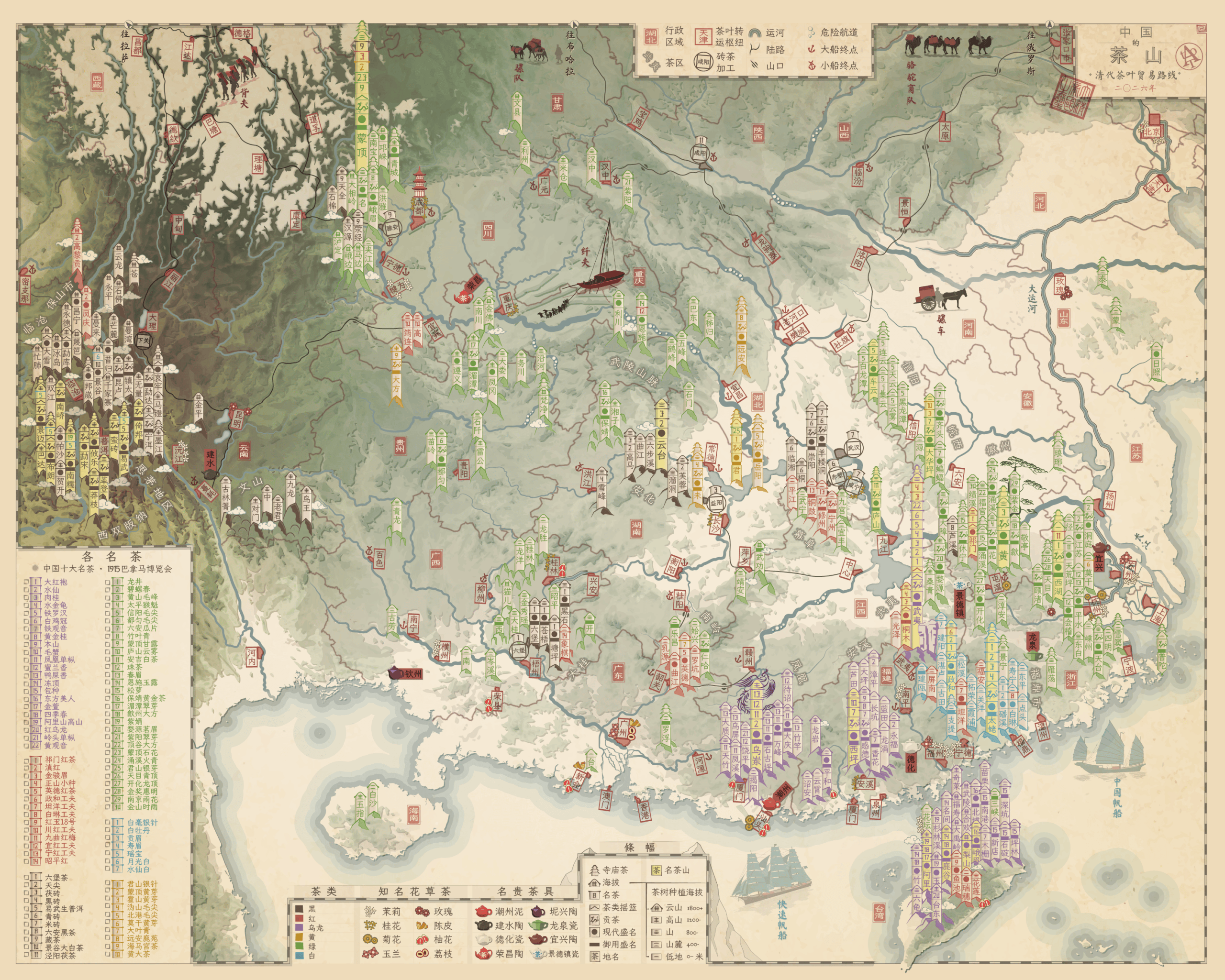 中國的茶山 (Traditional)