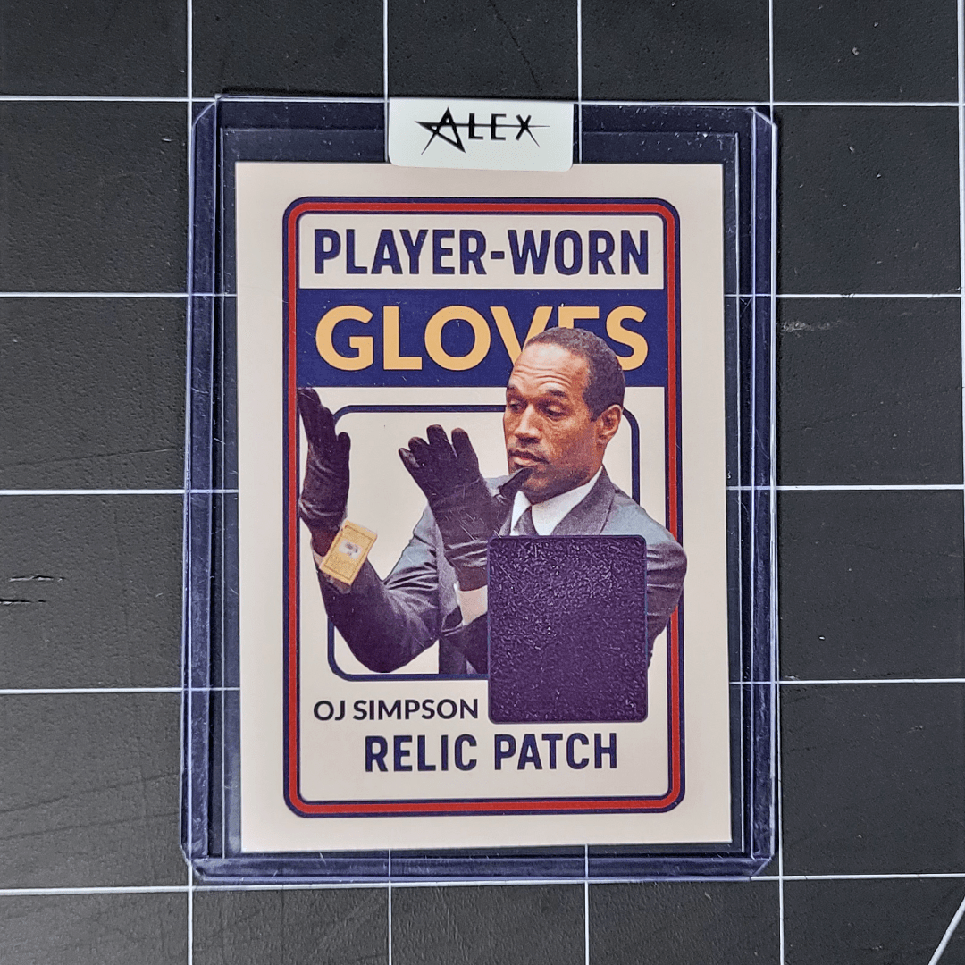 OJ Relic Patch Art Card Player Worn Gloves Parody Reprint Art Concept