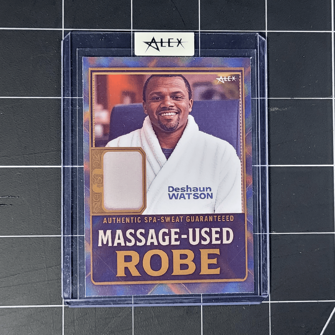 Massage Used Robe Art Card Spa Warranty Parody Reprint