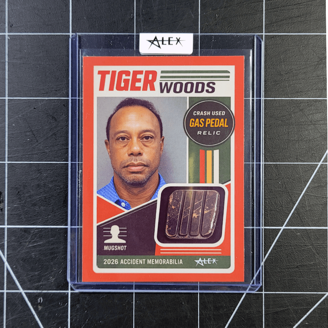 Tiger Woods “Crash Used Gas Pedal” Custom Parody Reprint
