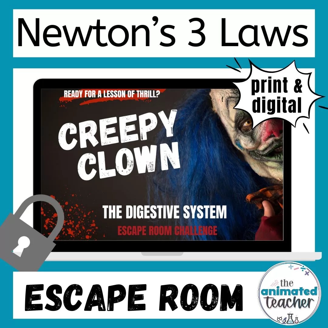 Newton's 3 laws of motion escape room