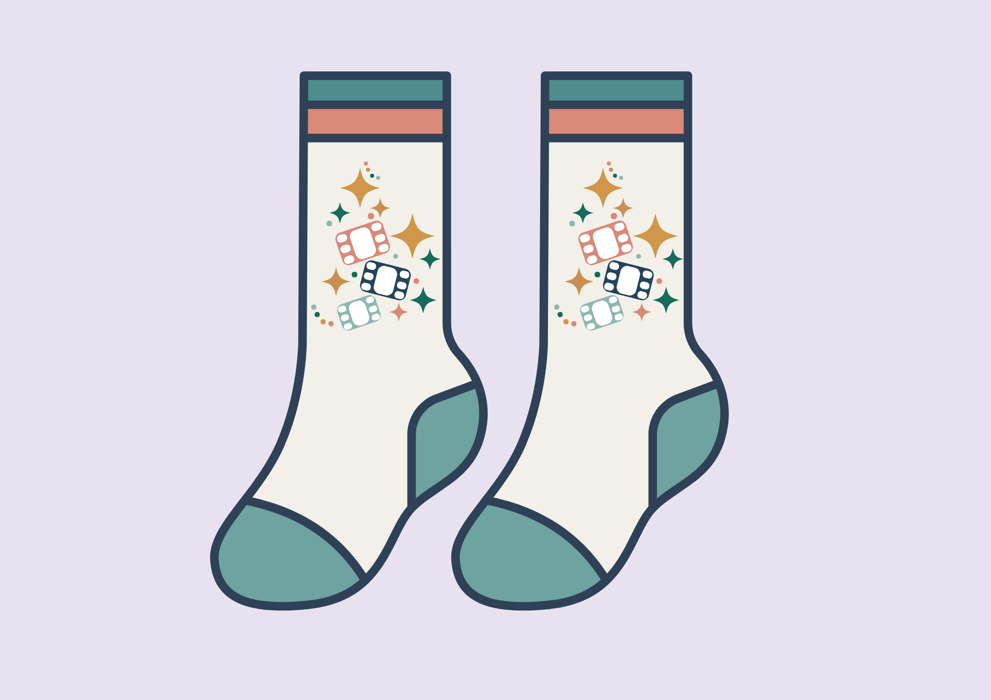The Animation Horizon socks with film and star design