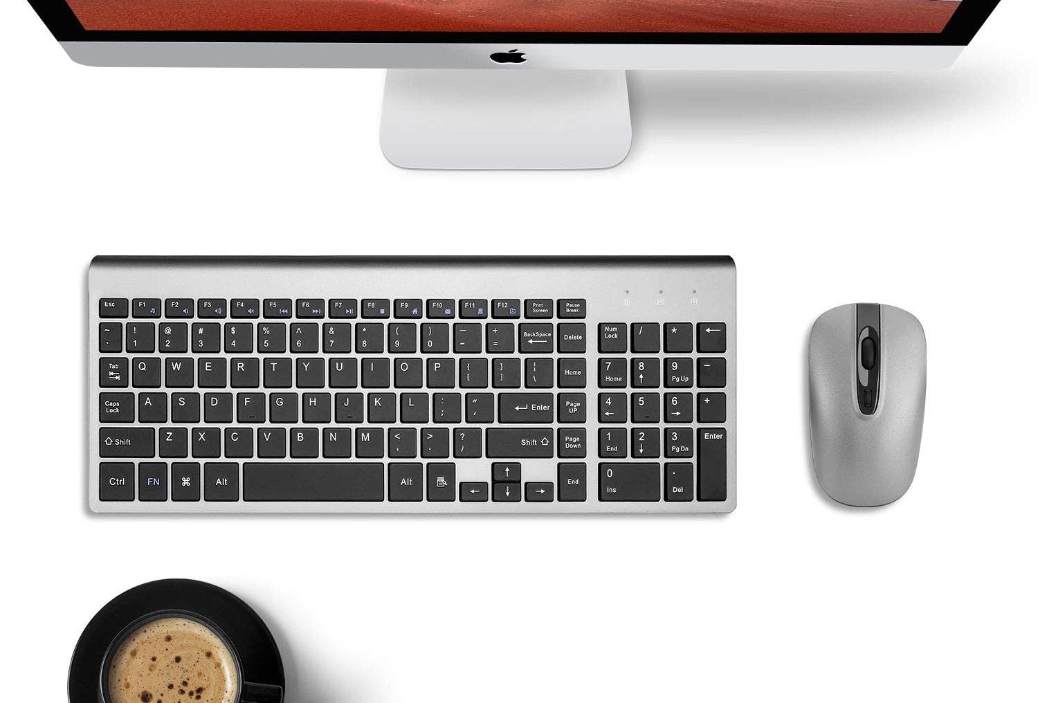 cimetech Compact Full Size Wireless Keyboard and Mouse Set