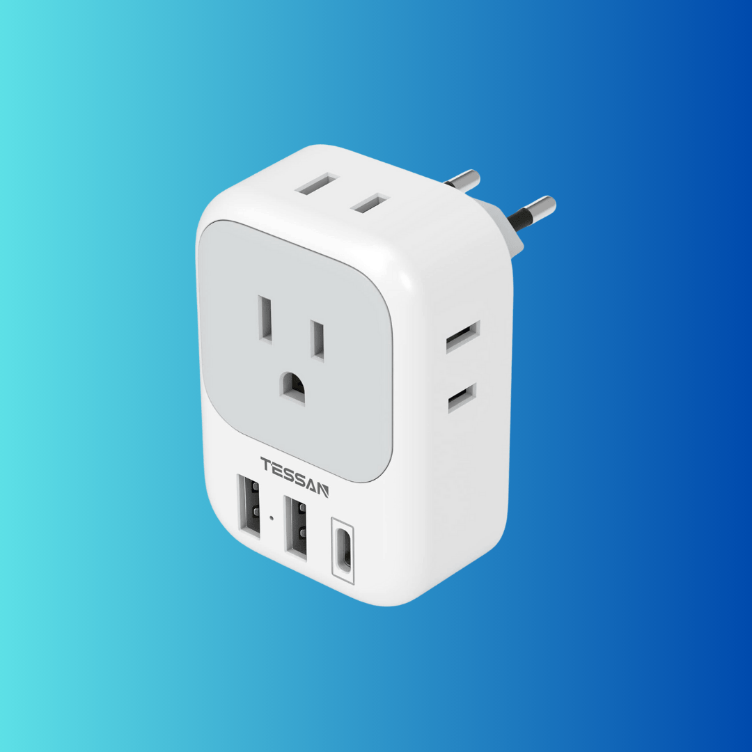 Are you planning a trip to Europe? Make sure your electronics stay charged with the TESSAN International Plug Adapter, which is a top-rated Amazon bestseller