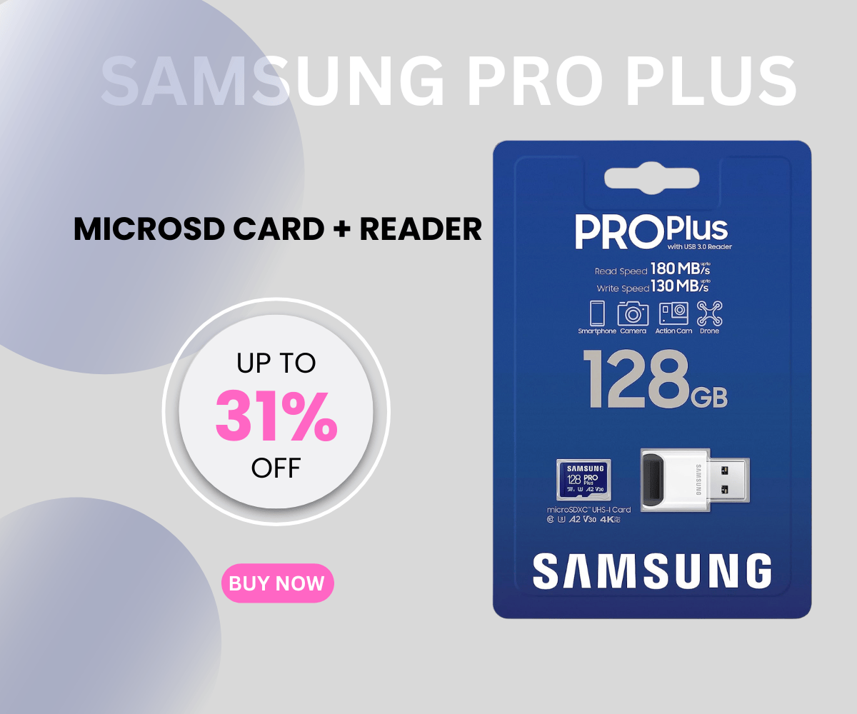 Samsung PRO Plus microSD Memory Card + Reader