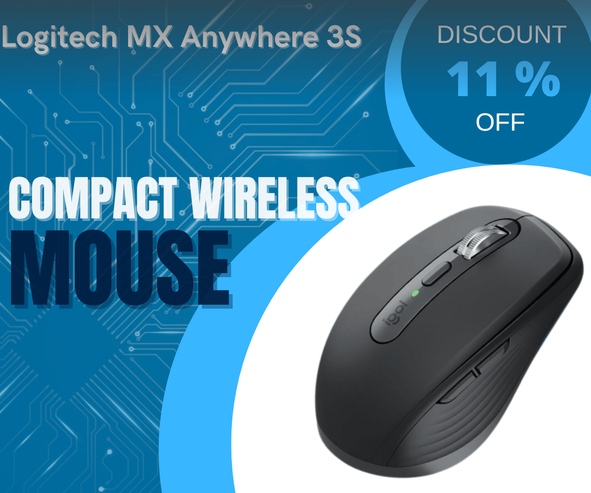 Logitech MX Anywhere 3S wireless mouse with 11% discount.