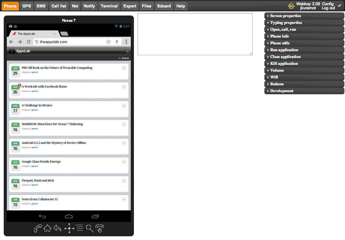 WebKey: Manage Your Android Device from a Browser - The AppsLab