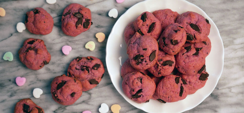 Dragonfruit chocolate chip cookies