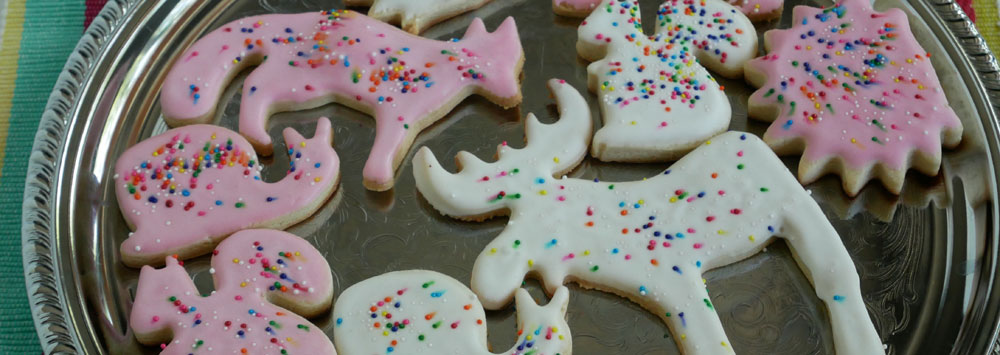 Circus animal cookies in forest animal shapes