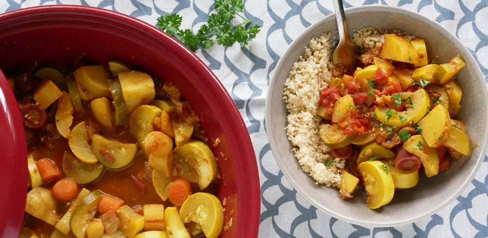 Vegetable tagine with couscous