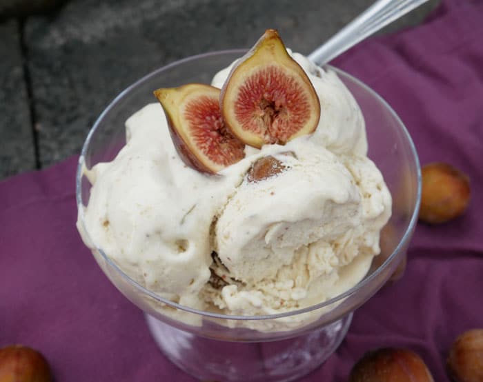 Fig and blue cheese ice cream