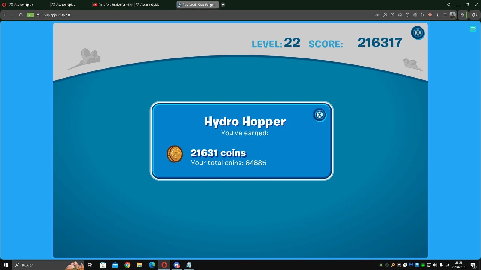 Capture proving: Highest Hydro Hopper score