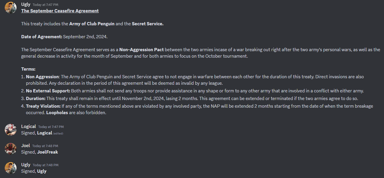 The Non-Aggression Pact with SS treaty