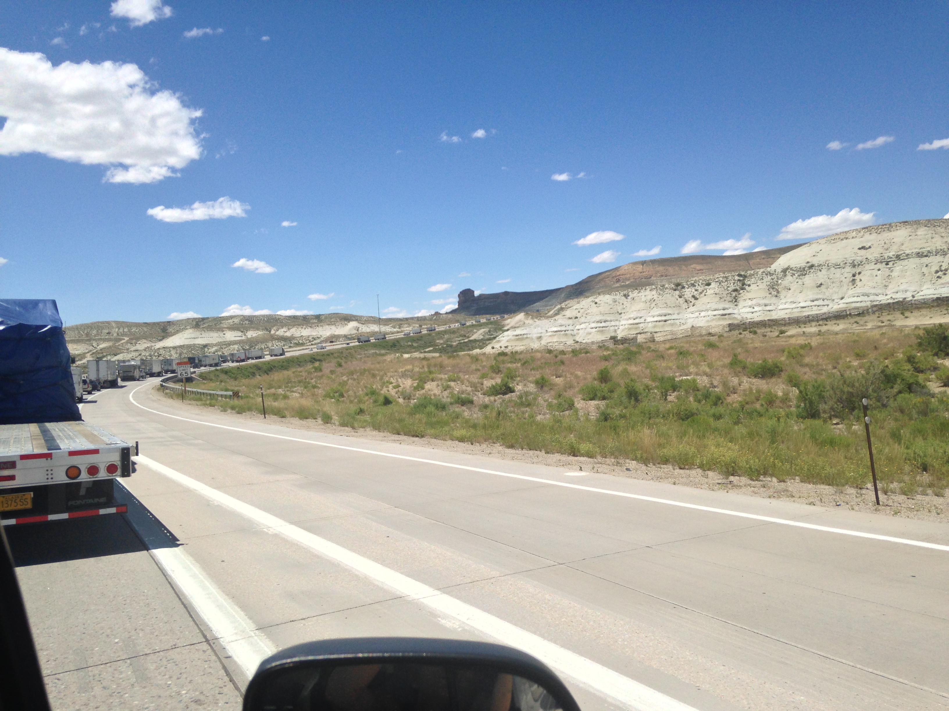 Traffic pileup due to construction