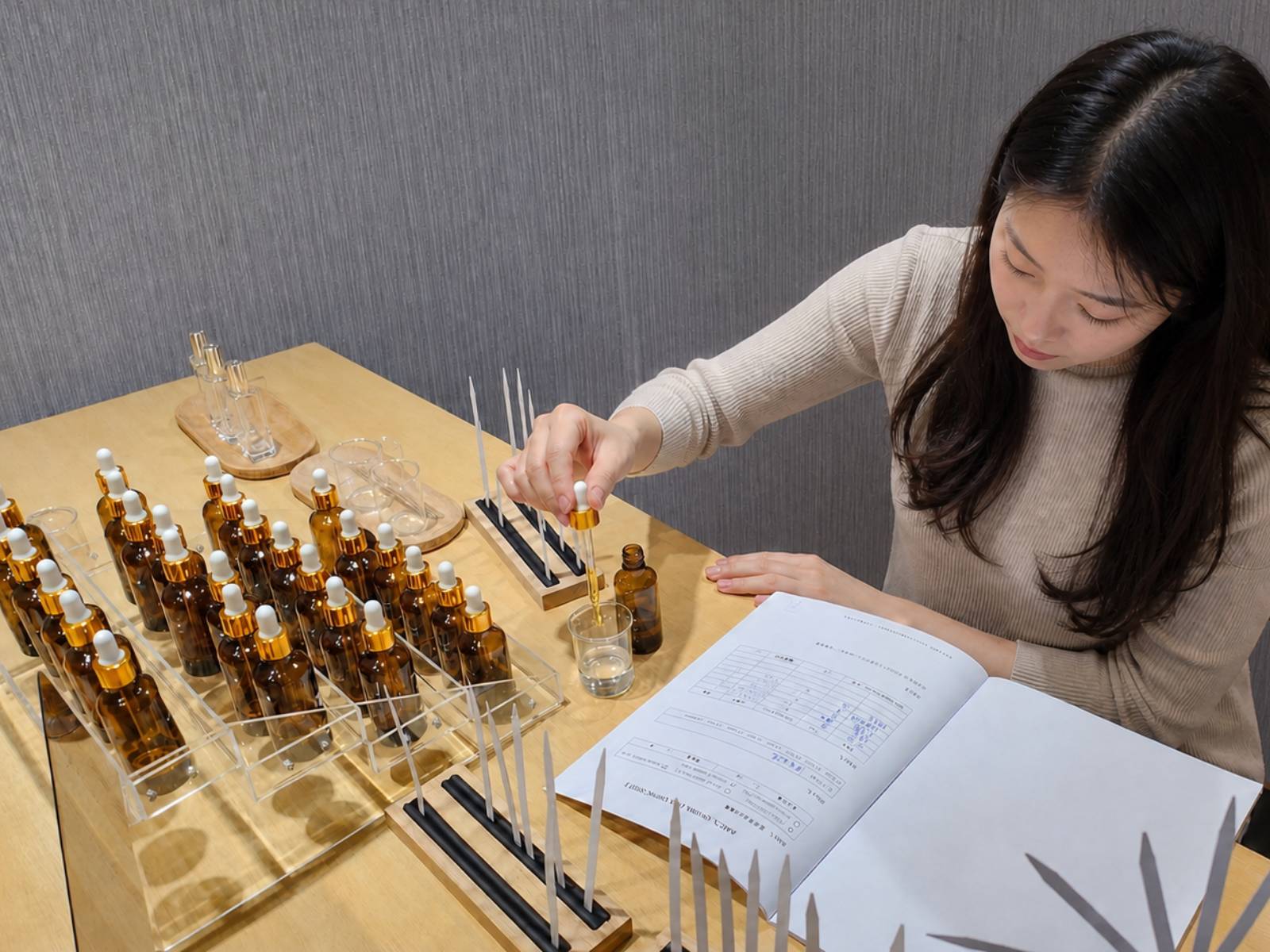 KDCA 調香師證書班的香材操作與調香練習