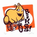 David Witt, Instructor, Beanbug - Bikes!, Screenprint