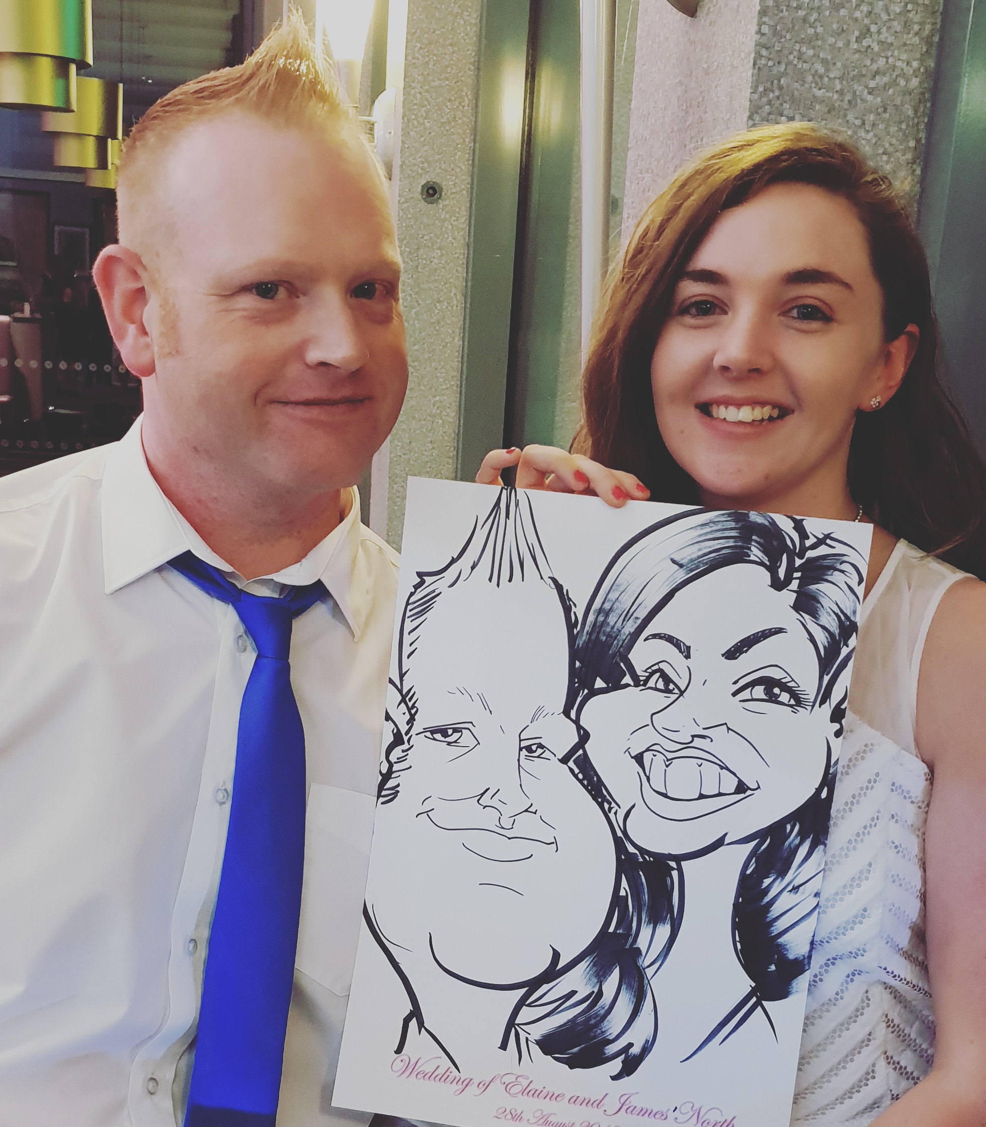 The Arty One Caricatures wedding entertainment Caricaturist