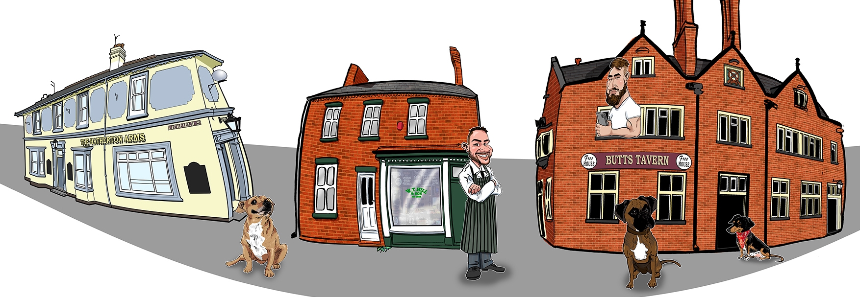 Walsall Caricature Buildings