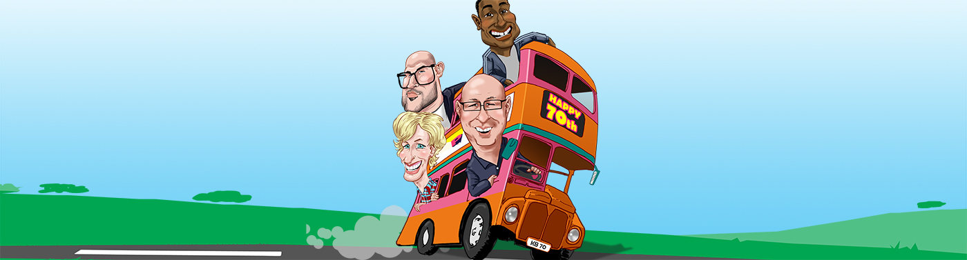 Ken Bruce Birthday Caricature