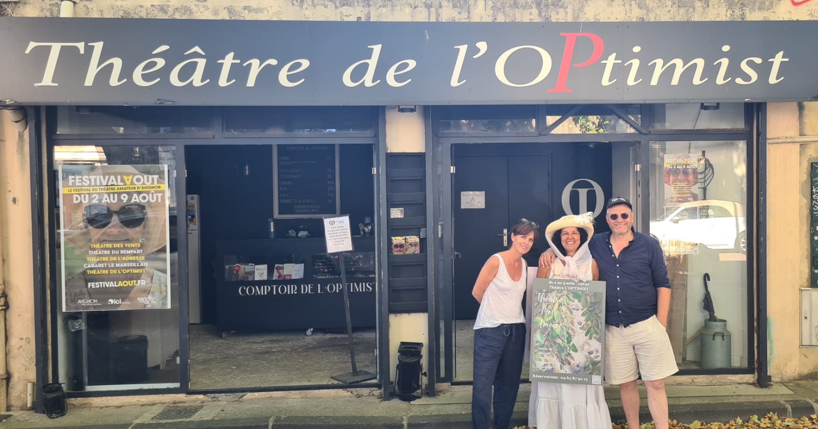 Pascale et Grégoire du théâtre l'Optimist Avignon