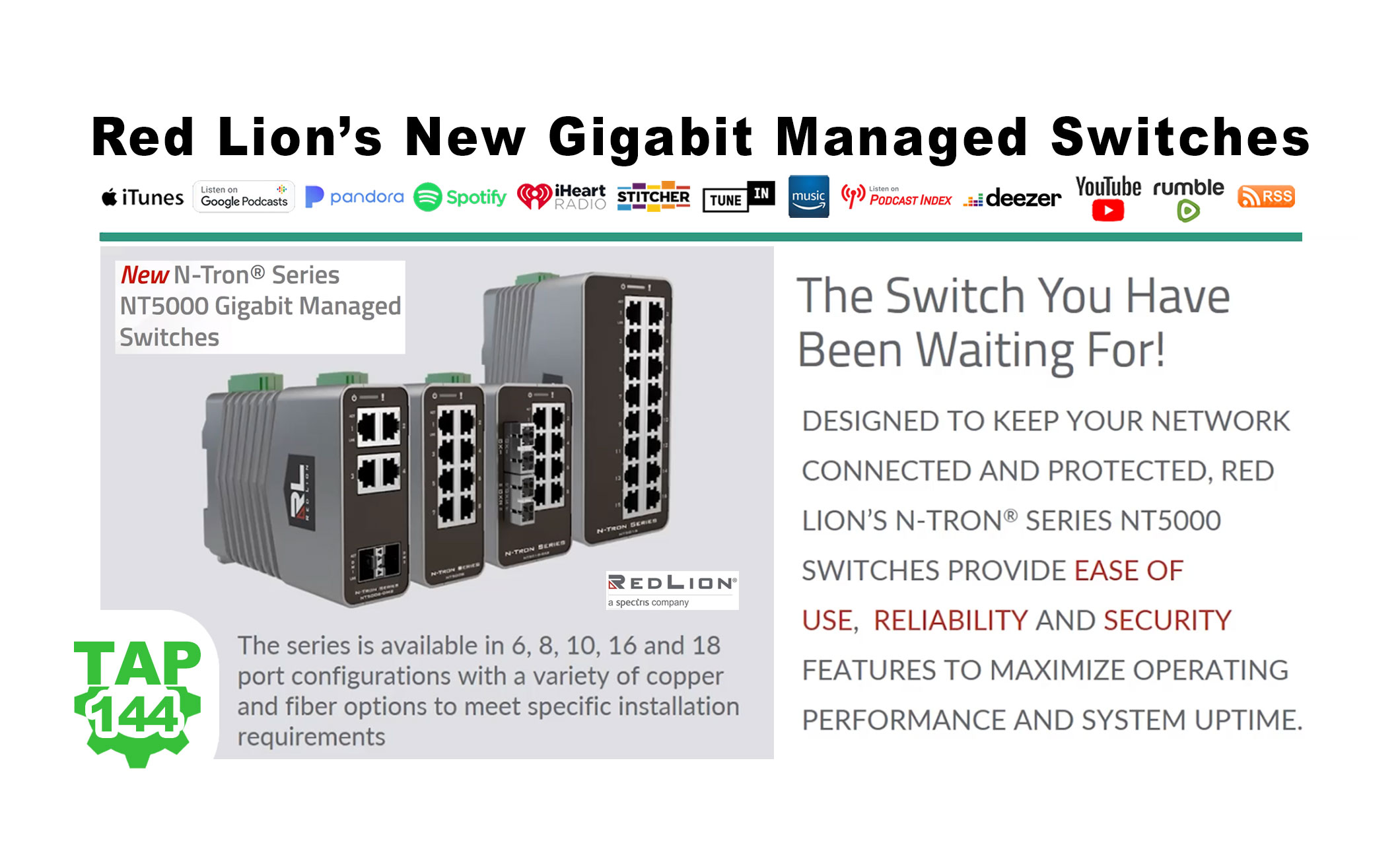 Red Lion’s New NT5000 Managed Gigabit Switches (P144)