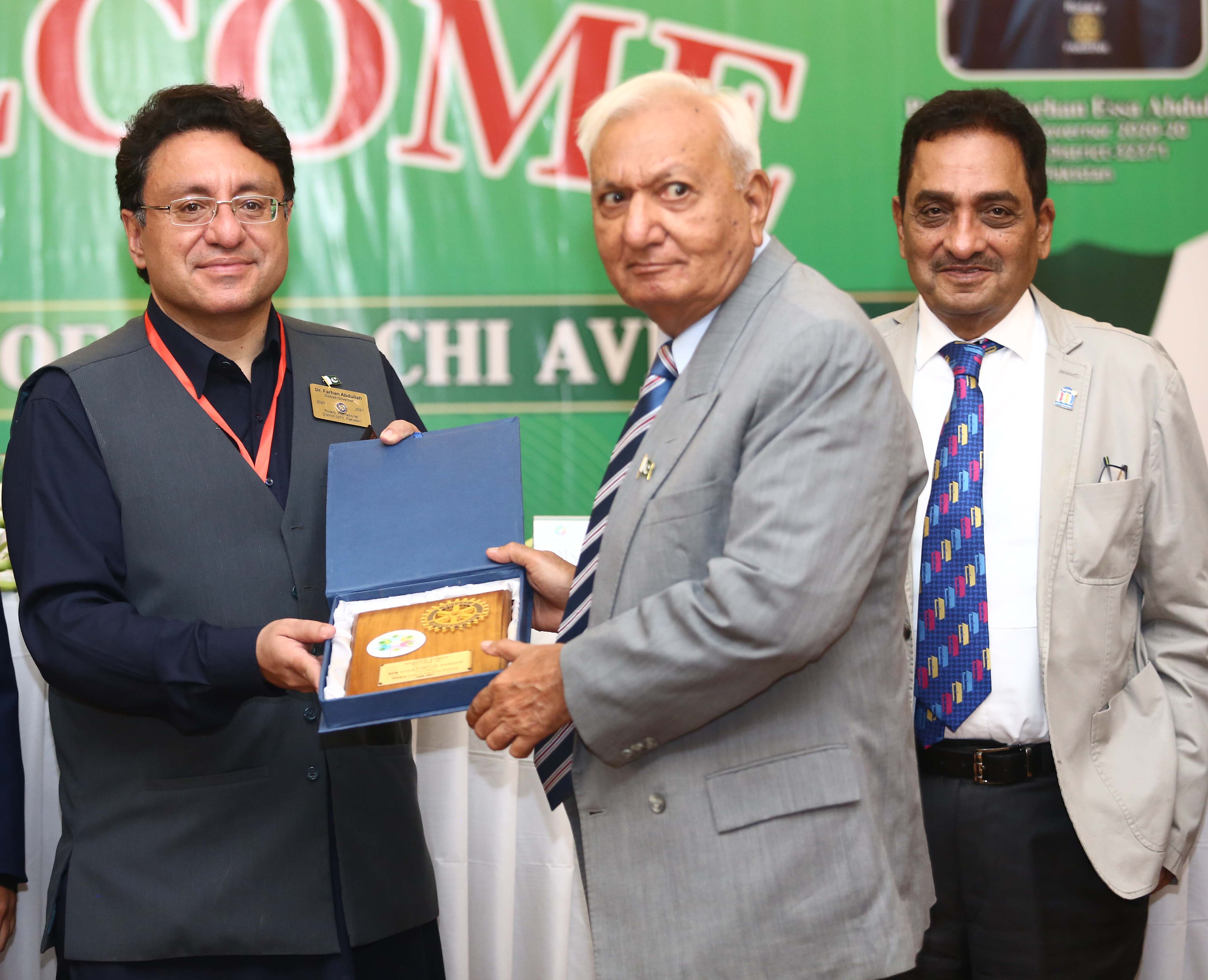 Rotary Club Karachi Avenue hosts a oath taking ceremony. Daily The Azb