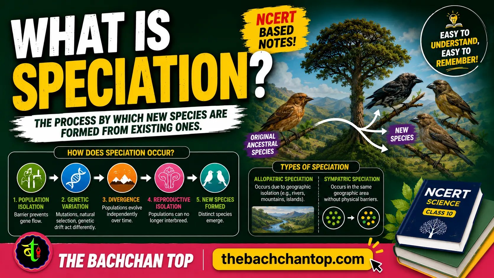 What is Speciation? (NCERT Short Notes)
