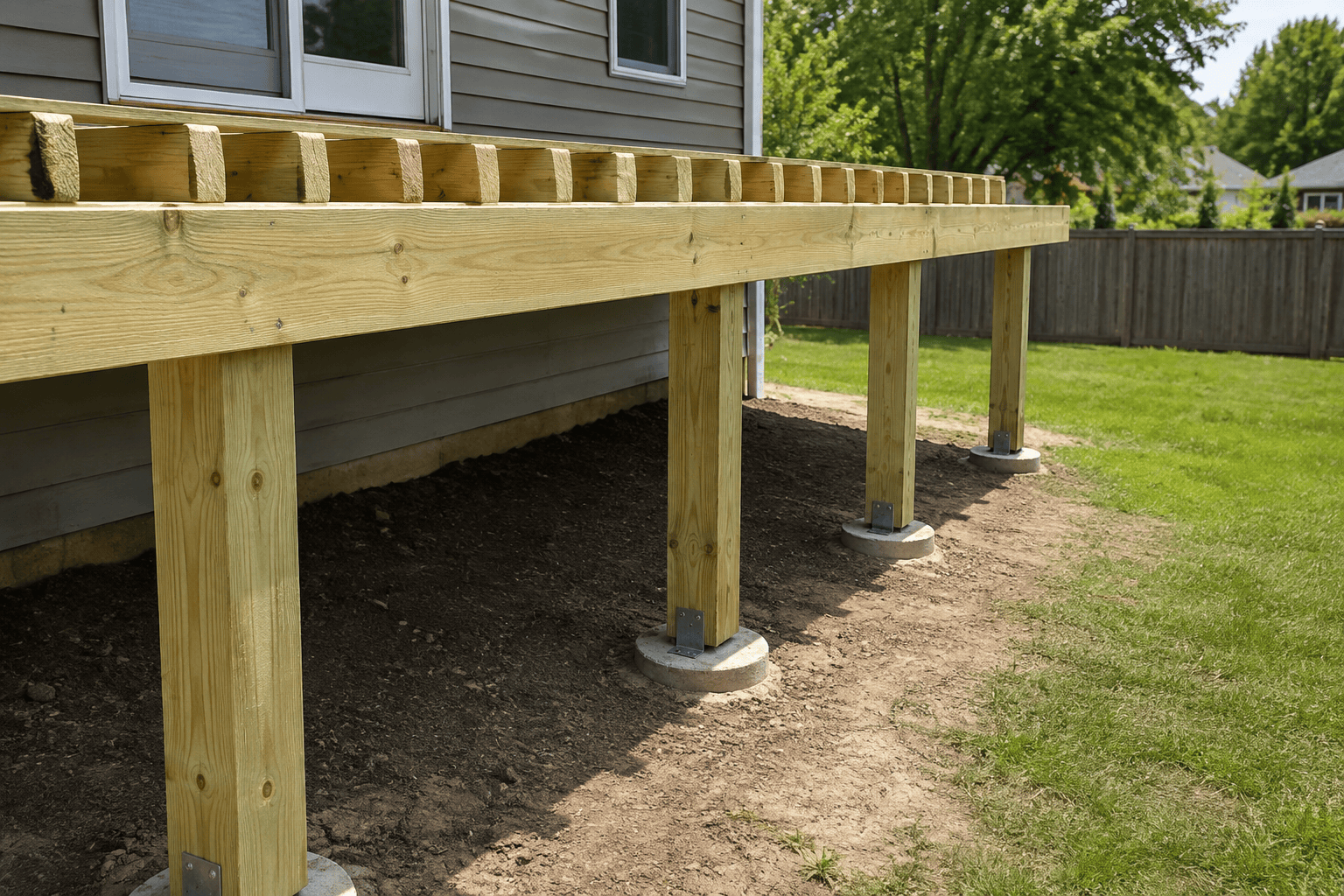 Deck Post Spacing Chart