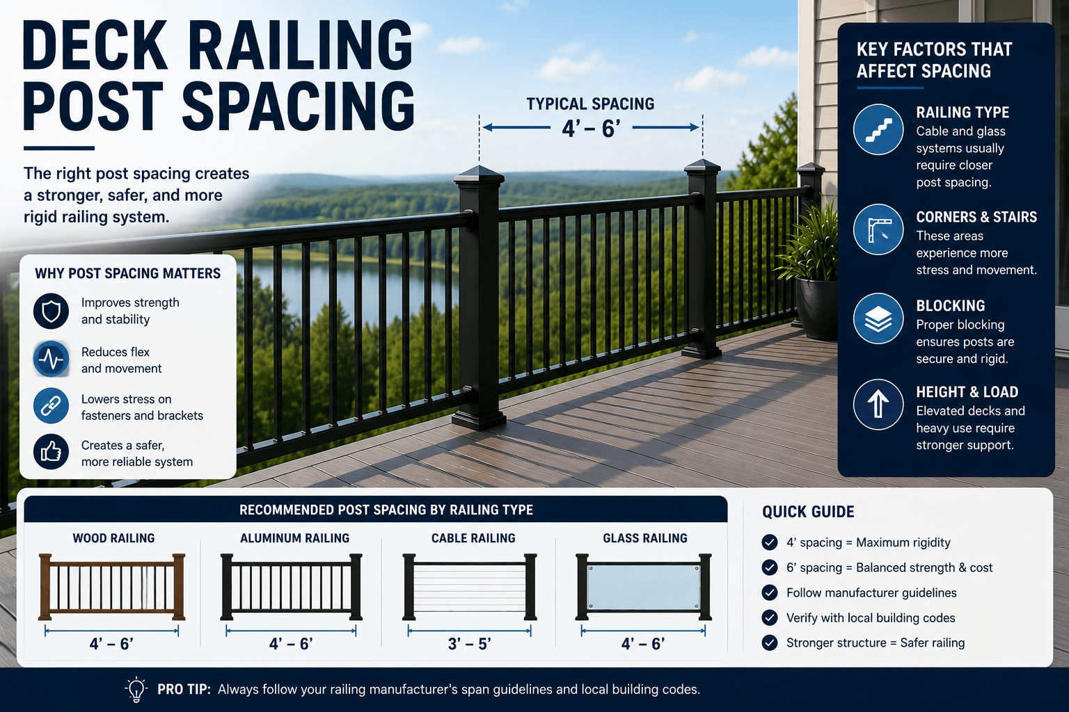 Deck Railing Post Spacing