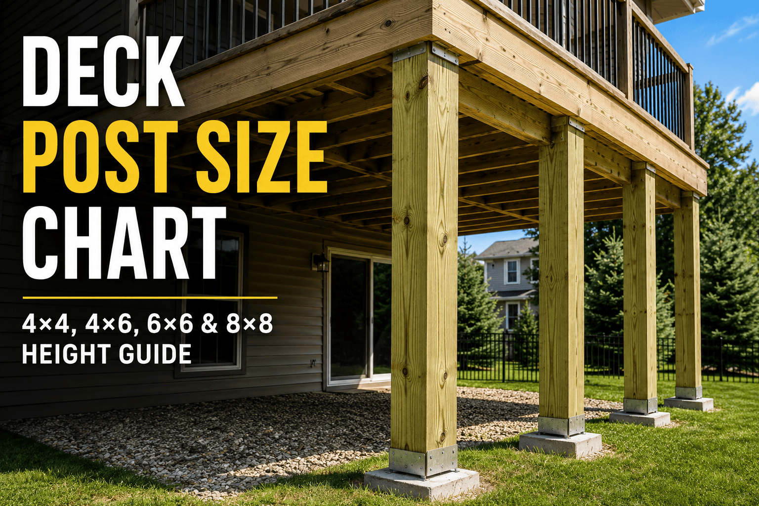 Deck Post Size Chart