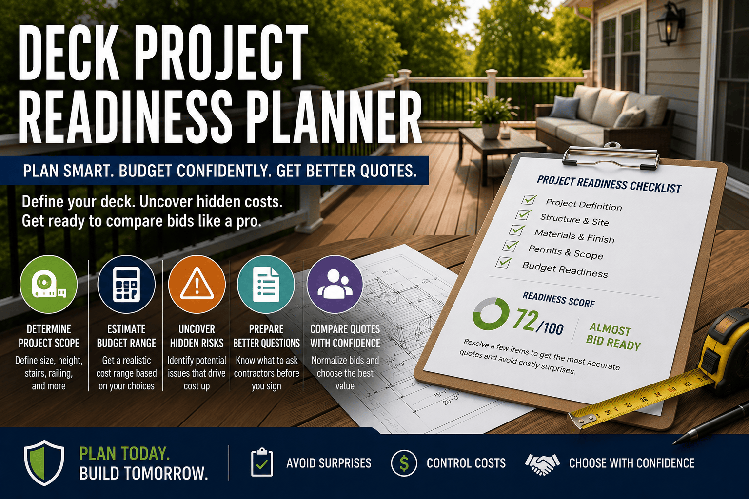 Deck Project Readiness Planner