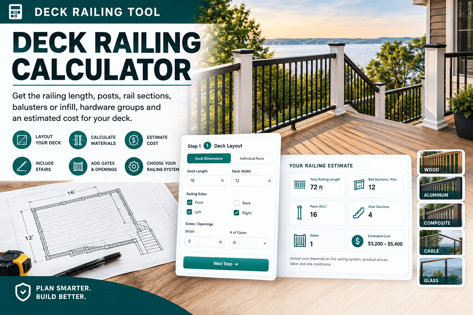 Deck Railing Calculator
