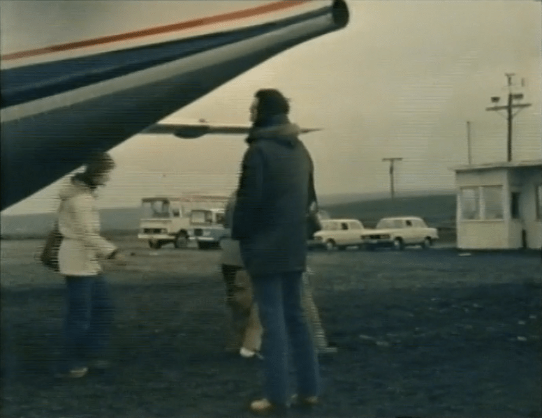 Desmond Bagley Running Blind - Husavik airport © BBC Scotland