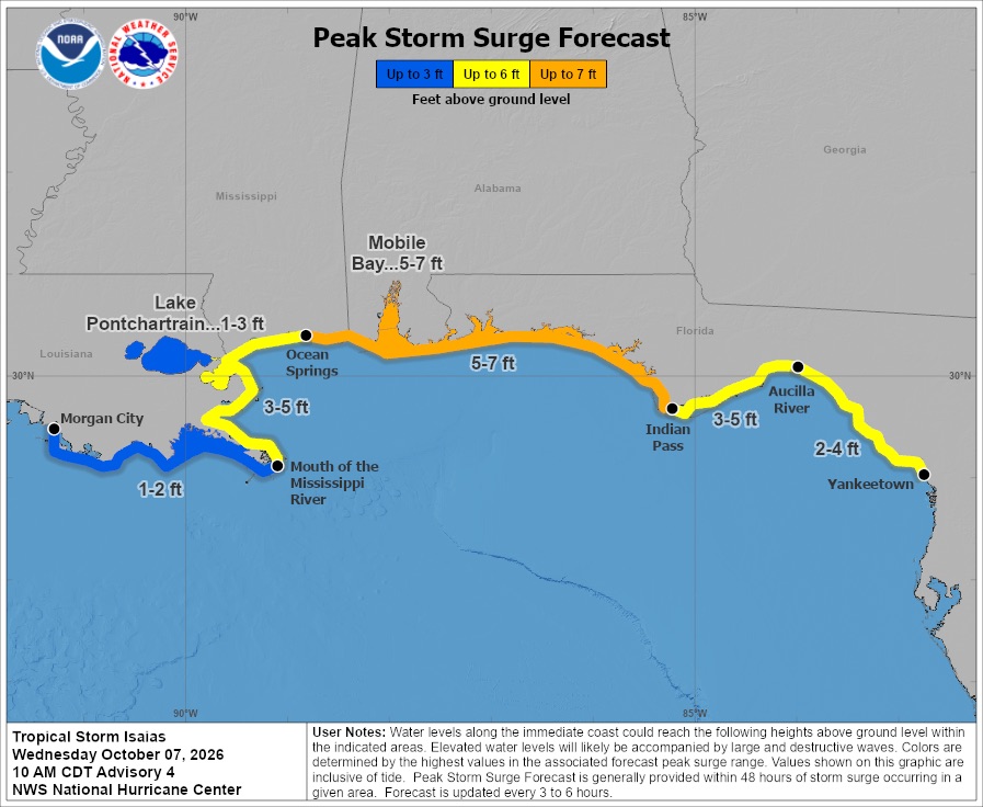 Mobile, Bamabuzz, Gulf Coast 071453 Peak Surge