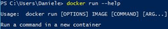 docker run --help - Docker commands