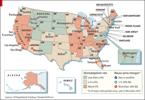 Economist Recession Map