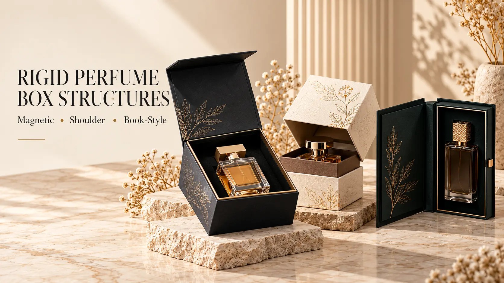 Rigid Perfume Box Structures for Luxury Fragrance Brands: Magnetic, Shoulder & Book-Style Formats Compared