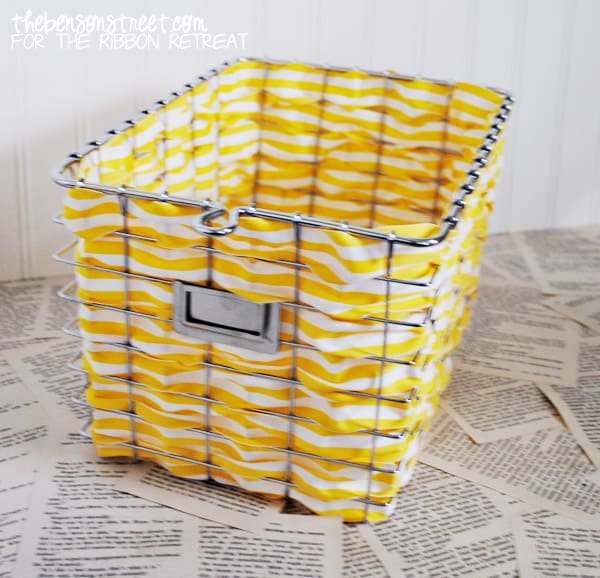 Wire Baskets with Ribbons