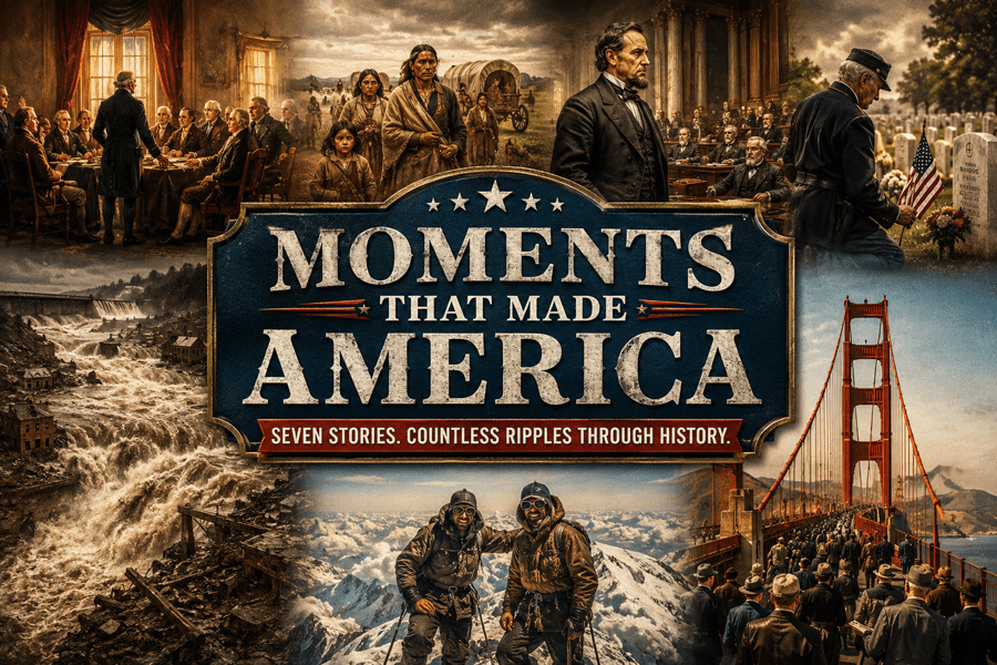 Moments That Made America: Seven Stories. Countless Ripples Through History.